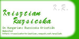 krisztian ruzsicska business card